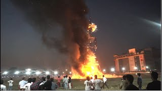 Burning the worlds tallest Ravana at Panchkula Chandigarh [upl. by Otilopih]