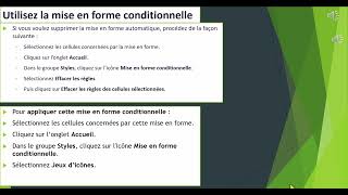 Les fondamentaux Excel  Utiliser la mise en forme conditionnelle [upl. by Ykcin]