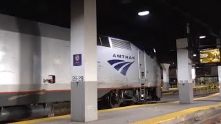 Amtrak Engines and Railcars at Union Station Chicago 8262024 [upl. by Purity]