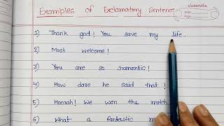 Examples of Exclamatory Sentence [upl. by Mirabelle836]