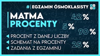 Powtórka z PROCENTY  Egzamin Ósmoklasisty 2024 [upl. by Elish840]