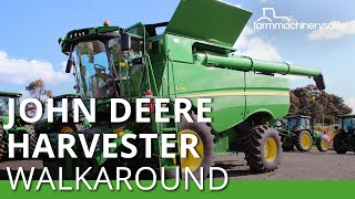 John Deere S770 combine harvester walkaround [upl. by Vasta479]