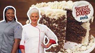 Anne Burrell and Tiffany Derrys Expert Cake Demos  Worst Cooks in America  Food Network [upl. by Sseb]