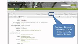 Exporting bibliographical records Brepolis Bibliographies [upl. by Aidahs]