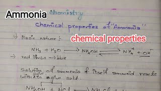 Ammonia  Chemical properties of Ammonia chemistry  in nepali🇳🇵ammonia [upl. by Rome]