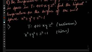 LAGRANGES Method of Undetermined Multipliers  L25  engineering maths  Partial Differentiation [upl. by Anuahc]