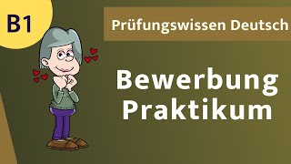 Bewerbungsschreiben B1 ⭐️⭐️⭐️ für ein Praktikum [upl. by Ahsikat]