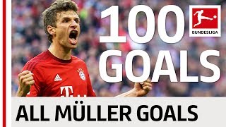 Thomas Müller  First 100 Goals in the Bundesliga [upl. by Cardie]