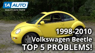 Top 5 Problems Volkswagen New Beetle Coupe 19982010 1st Generation [upl. by Hsirrehc363]