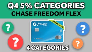 📢 Chase Freedom Flex Card Q4 Categories 2024 💳 Interesting 5 Cash Back Categories in Q4 [upl. by Hpesojnhoj]