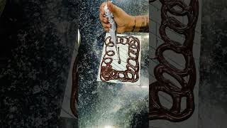 New chocolate garnish desig  Chocolate garnish kaise banate hai shorts shortvideo ytshorts [upl. by Aniretake]