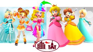 Princesses Peach Daisy Rosalina and Pauline Modern Fashion Evolution  Style wow [upl. by Ardnuassak]