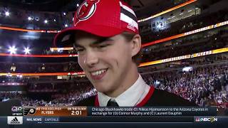 Nico Hischier Interview After Being Drafted First Overall by Devils [upl. by Maryanne]