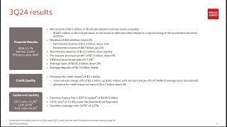 Wells Fargo Q3 2024 Earnings Recap WFC [upl. by Trebliw]