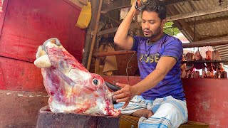 Fastest Cow Head cutting skills In Bangladesh Part25 ।। Butcher Bro [upl. by Reiser]