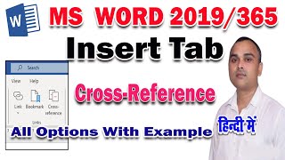 Cross Reference in MS Word  Insert Tab Cross reference [upl. by Emoryt]