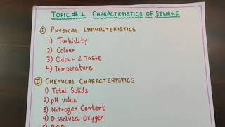 Sewage Characteristics [upl. by Aehtrod]