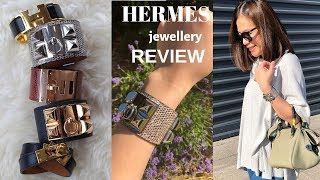 Hermes leather fashion jewelry reviewCDC Kelly Dog Kelly Double Tour Clic Clac bracelets愛馬仕首飾 [upl. by Anirahs]