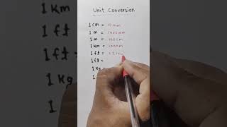 Unit Conversion  Length Measurement Unit  shorts [upl. by Odranreb]