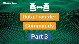 Data Transfer Commands  Part 3 [upl. by Anihsak]