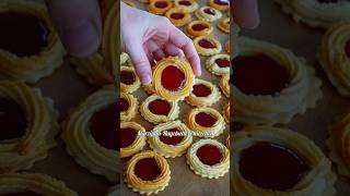 MarzipanHagebuttePlätzchen 🍪 Sorte 530 backen rezept recipe bake plätzchenbacken christmas [upl. by Naivad]