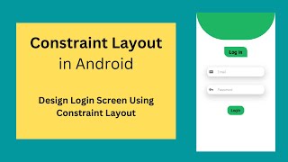 Constraint Layout  Login Page UI Design  Android development using JAVA  Android studio [upl. by Oiracam]