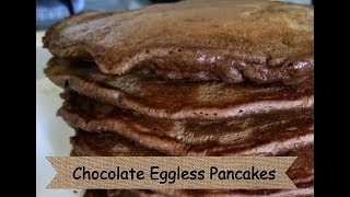 Eggless Chocolate Pancakes from Scratch  Jain recipe [upl. by Charil]