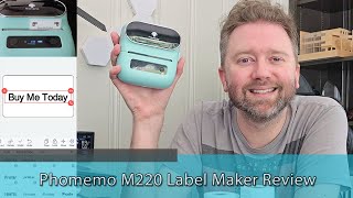 PORTABLE INK FREE CUSTOM LABELS  Phomemo M220 Label Maker Review [upl. by Gnol419]