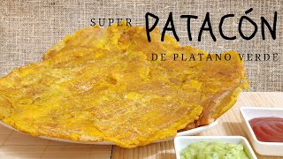 😋🧂👩🏻‍🍳PATACÓN DE PLATANO VERDE  SÚPER PATACON tostón desdecasaconjuly👩🏻‍🍳🧂😋 [upl. by Mechelle]