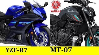 Yamaha MT 07 vs Yamaha YZFR7  Compare Yamaha YZFR7 And Yamaha MT 07  2024 [upl. by Corrine401]