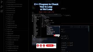 program to check year is leap or not leap in Cyoutube trending youtubeshorts shorts ytshorts [upl. by Adiaz]