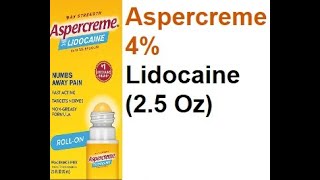 Aspercreme 4 Lidocaine 2 5 Oz [upl. by Mcgray852]