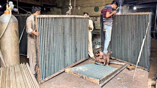 Manually Production of Manufacturing Industry Fin Tubes Steam Heater inside Factory [upl. by Irvine]