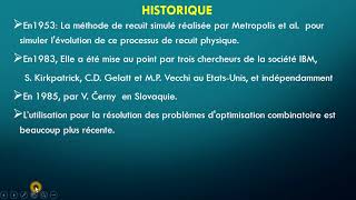 Méthode du Recuit Simulé  Principe Générale de lAlgorithme  Algorithme de Métropolis 1953 P 26 [upl. by Singhal]