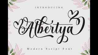 Albertya Font Download [upl. by Yrellam789]