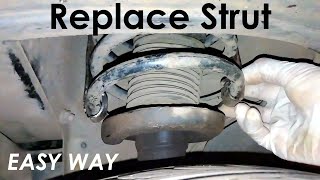 Replace Front Suspension Strut Without Spring Compressors  Shock Absorber Replacement [upl. by Peggir]