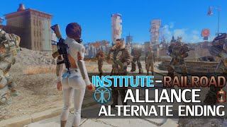 Fallout 4  Subversion  The InstituteRailroad Alliance Alternate Ending  Spare All the Factions [upl. by Hsinam859]