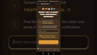 Secret Tips To Boost Your Confidence Video Code  MemeFi Video Code  Bitcoin Cryptocurrency [upl. by Ruffo]