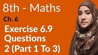 8th Class Math FactorizationSimultaneous Equations Ex 69 Q 2 part 1 to 3 8th Class Maths [upl. by Yuzik117]