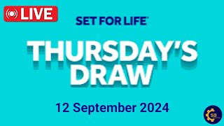 The National Lottery Set For Life Live draw results from Thursday 12 September 2024 setforlifedraw [upl. by Nevaj872]