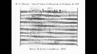 WA Mozart  Requiem quotAmenquot fugue sketch and 5 completions [upl. by Nivrag]