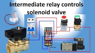 solenoid valve installation  Solenoid valve control wiring using relay  pneumatic cylinder control [upl. by Valentin873]