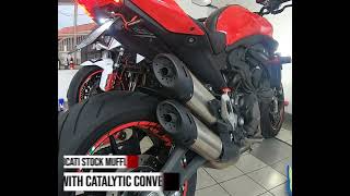 Ducati Monster 937 Stock VS Akrapovic Slipon Part 1 [upl. by Senecal]