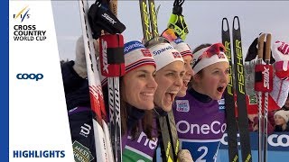 Highlights  Norway I secures victory  Beitostølen  Ladies Relay  FIS Cross Country [upl. by Htebazile207]