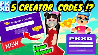 PK XD NEW CREATOR SUPPORT CODE FEATURE🤩😱AND 5 NEW CODES🔥 [upl. by Ridley]