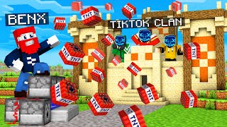 CHAOS KANONE GEGEN TIKTOK CLAN BASE 😂 Minecraft Helden [upl. by Matless]