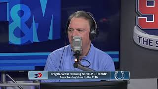 Greg Bedard 3 Up amp 3 Down after the Patriots Loss to the Colts  Felger amp Mazz 111423 [upl. by Llovera]