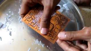 Making of PCBs at home DIY using inexpenive materials [upl. by Thomasina]