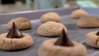 Peanut Butter Blossom Holiday Cookies with HERSHEYS KISSES [upl. by Rabka]