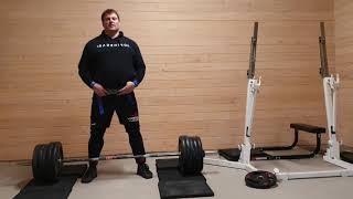 Big Z deadlift training in garage [upl. by Barger]